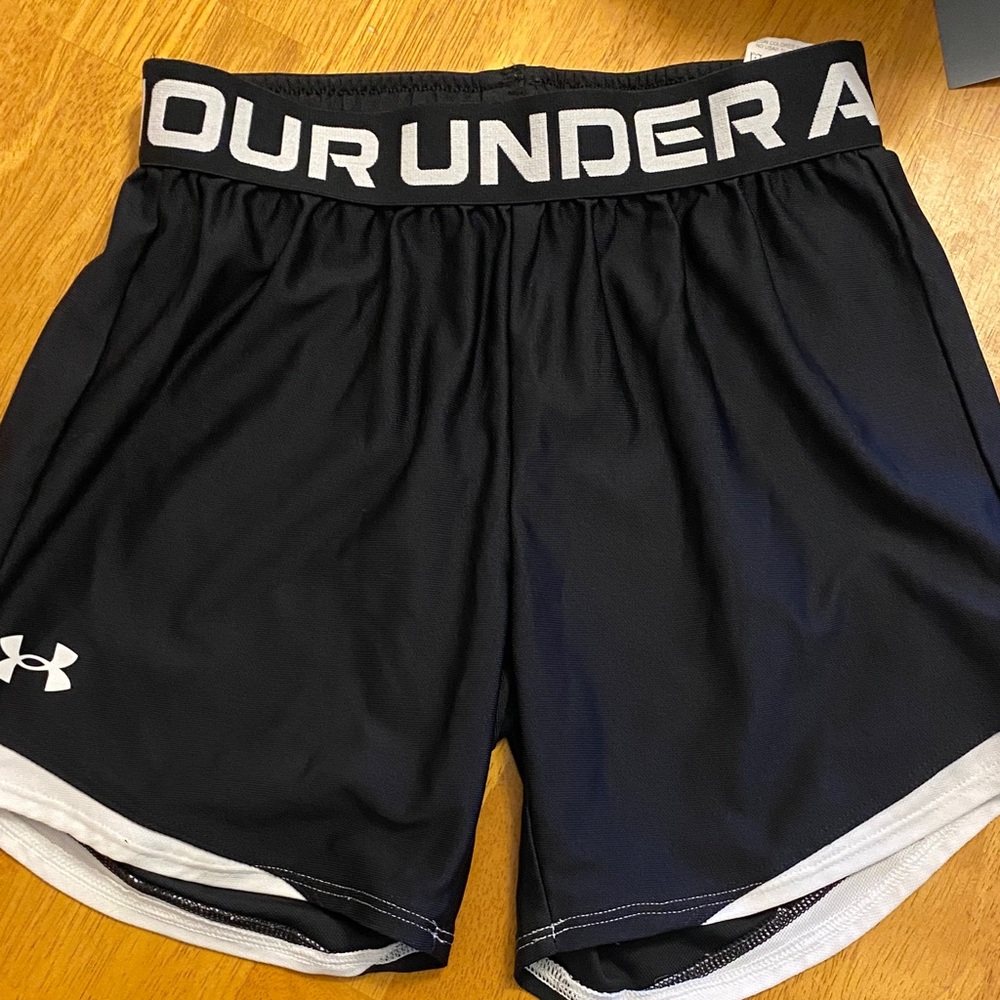 Under Armour Black and Gray Performance Shorts